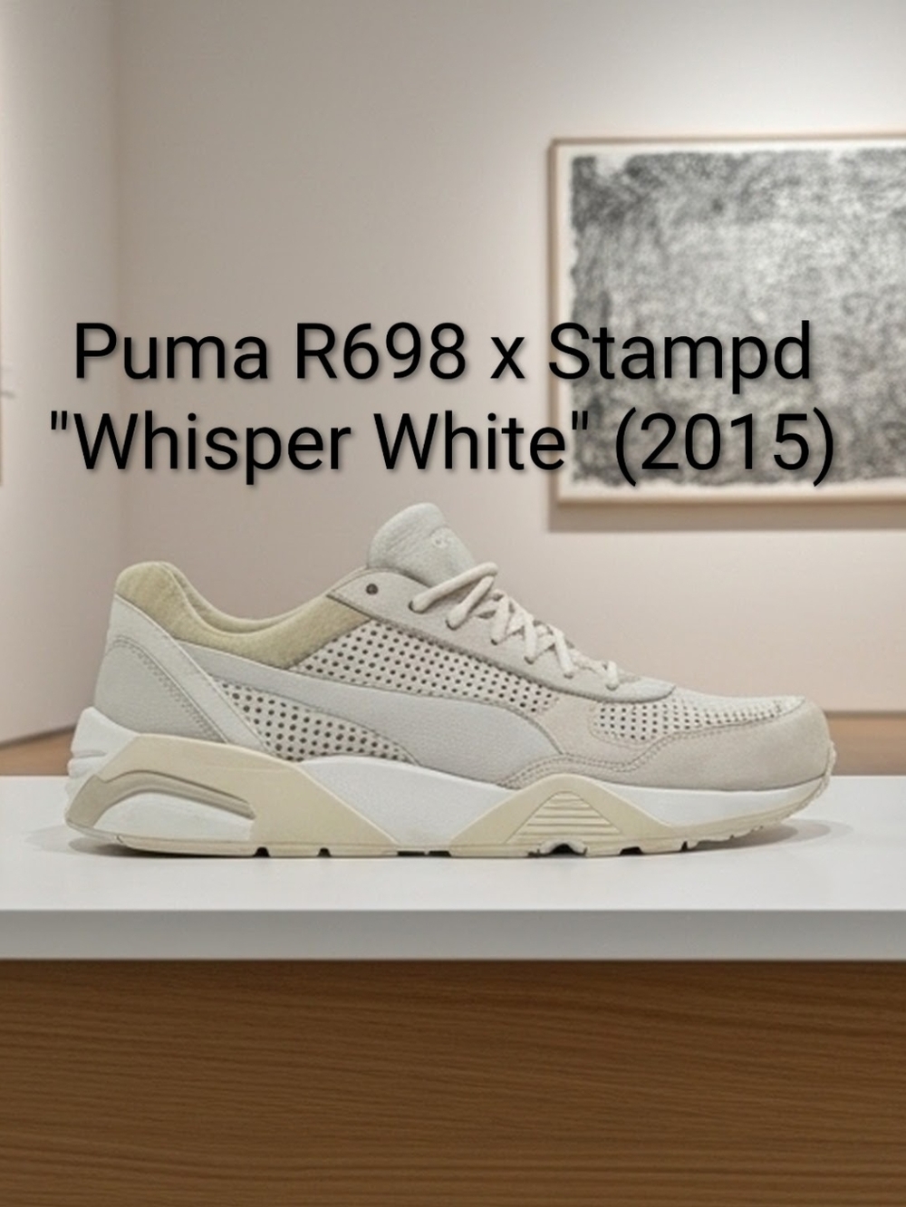 Puma R698 x Stampd Rare "Whisper White" (2015) M8.5/W10 EUC OG ALL